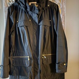 Black Hooded Women's Jacket